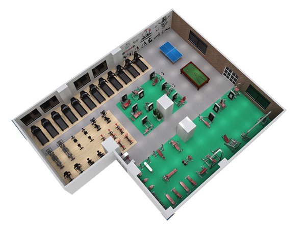 1000平方健身房配置方案-广西leyu.乐鱼体育健身器材有限公司