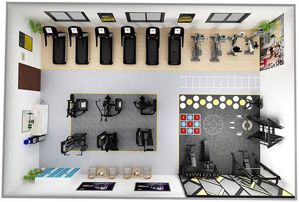 120平方健身房配置方案-广西leyu.乐鱼体育健身器材有限公司